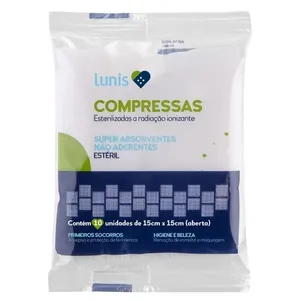Compressa De Gaze Não Aderente Lunis 10 Unidades Compressa De Gaze Nao Aderente Lunis 10 Unidades