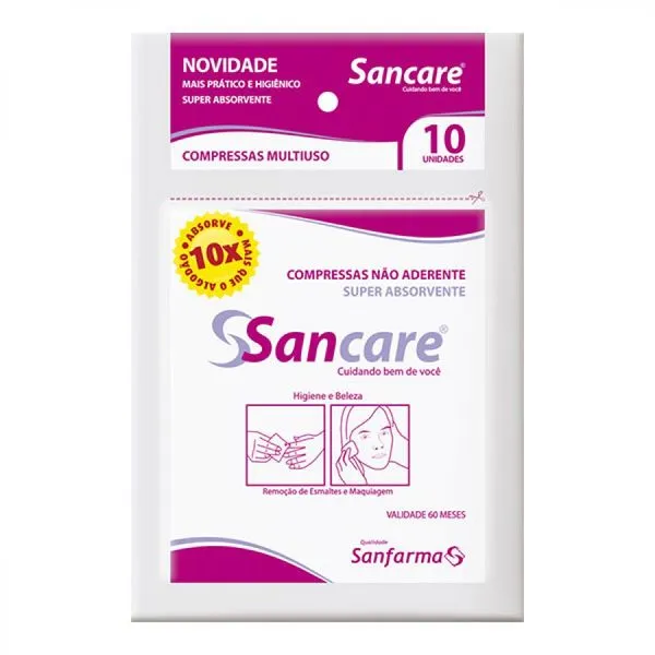 Compressa Gaze Sancare Não Aderente Com 10 Unidades Compressa Gaze Sancare Nao Aderente Com 10 Unidades