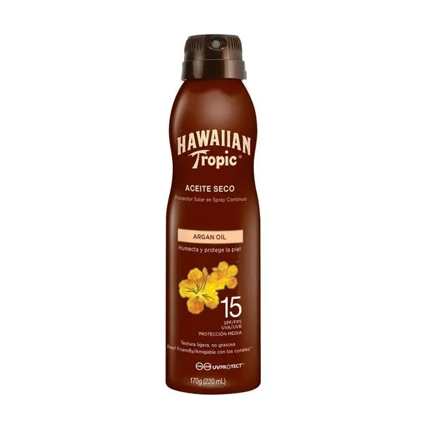 Protetor Solar Hawaiian Tropic Tanning Coconut Spray Oil Fps15 220ml