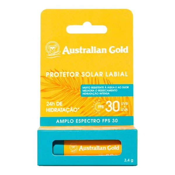Protetor Solar Labial Australian Gold FPS 30 3,4g