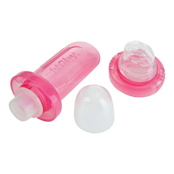 Alimentador Nuby Com 1 Bico De Silicone, Rosa