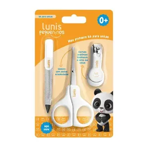 Tesoura+cortador+lixa Lunis Pequeninos Com 3