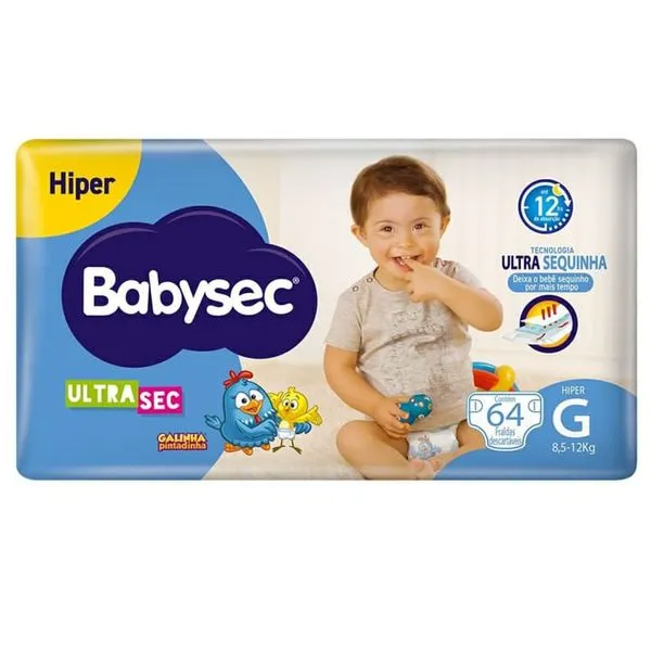Fralda Babysec Ultra Hiper G 60 Unidades