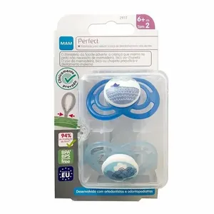 Chupeta MAM Perfect 6+ Meses Azul 2unidades