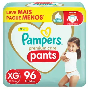 Fralda Pampers Pants Premium Care Roupinha XG 96 Unidades
