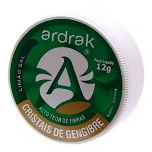 Cristais de Gengibre Ardrak Sabor Limão 10g