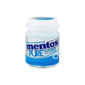 Chiclete Mentos Pure White Sabor Menta 56g