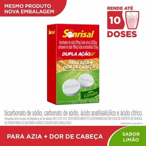 Sonrisal Antiácido Analgésico Limão 10 Comprimidos