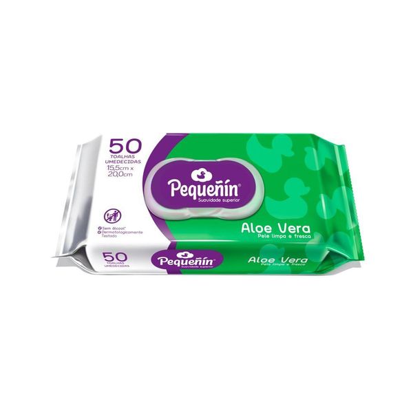 Toalhas Umedecidas Pequeñín Aloe Vera 50 Unidades