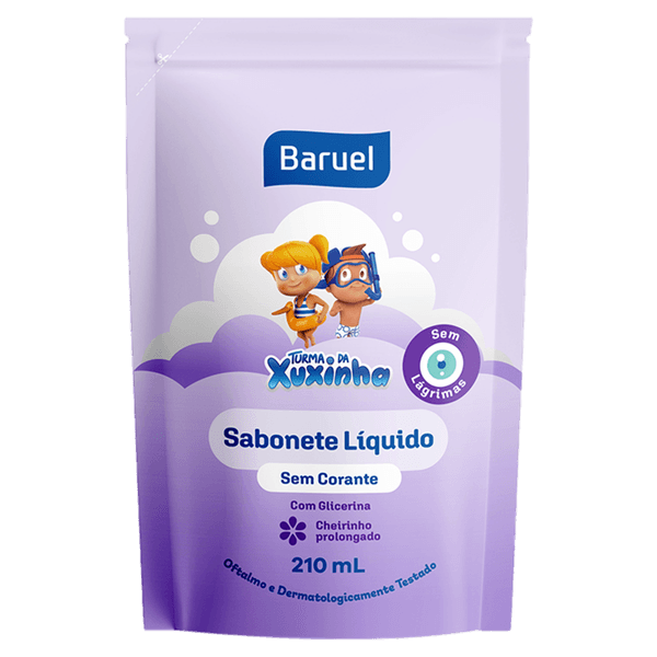 Refil Sabonete Líquido Infantil Baruel Baby Pele Delicada 210ml