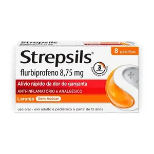 Strepsils Laranja 8 Pastilhas