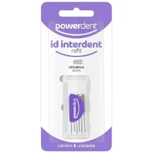 Refil Powerdent inter dent Cilindrico com 6 unidades