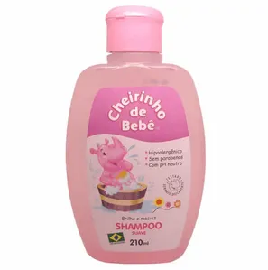 Shampoo Infantil Cheirinho de Bebê Rosa 210ml