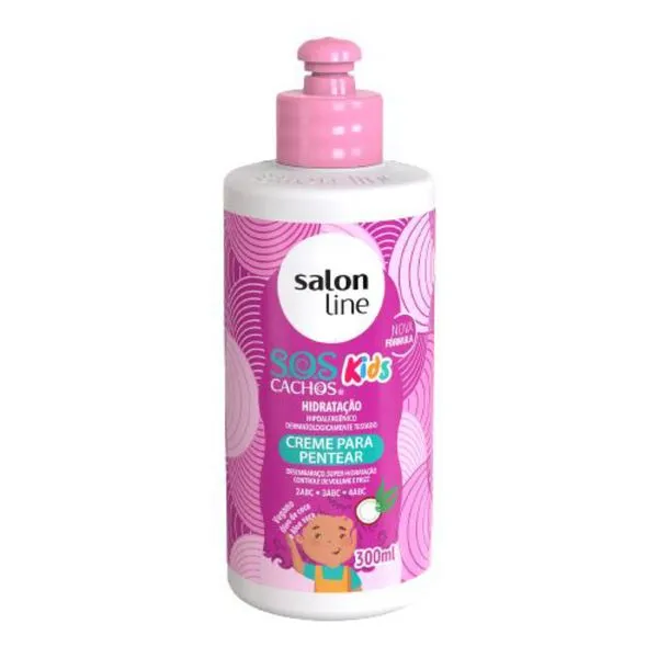 Creme Para Pentear Infantil Salon Line Sos 300ml Kids Umidificador