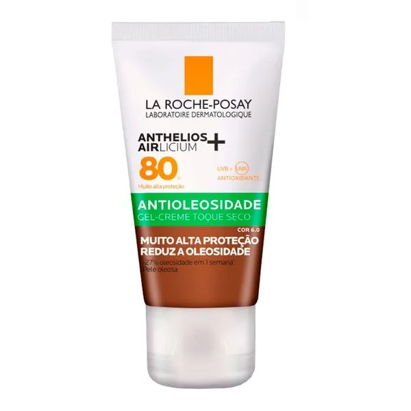 Protetor Solar Facial La Roche-Posay FPS 80 Anthelios Airlicium+ Antioleosidade Cor 6.0 40g