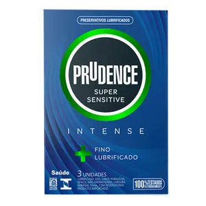 Preservativo Camisinha Prudence Super Sensitive Intense 3 Unidades