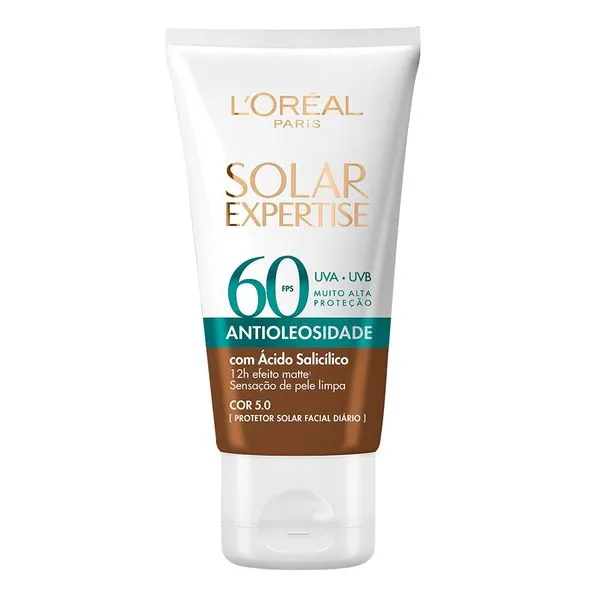 Protetor Solar Facial L'Oréal Paris Solar Expertise Antioleosidade FPS 60 Cor Negra FPS60 40g