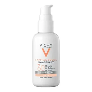 Protetor Solar Facial Vichy FPS 60 Capital Soleil UV-Age Daily Anti-idade Cor 2.0 40g