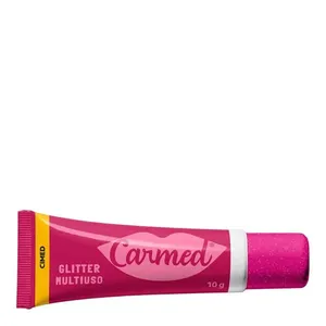 Hidratante Labial Carmed Glitter 3 Em 1 Boca, Rosto e Olhos Rosa Holográfico 10g