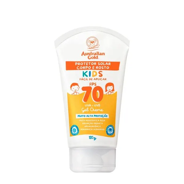 Protetor Solar Infantil Australian Gold Kids Corpo e Rosto FPS 70 - 120g FPS 70