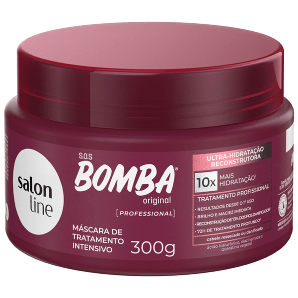Creme Para Pentear Salon Line Bomba 300ml Hidratação Reconstrutora