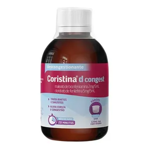 Antigripal e Descongestionante Coristina D Congest 2mg/5ml + 5mg/5ml 120ml Xarope
