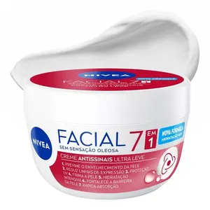 Creme Hidratante Facial Nivea Antissinais Ultraleve 7 em 1 100g