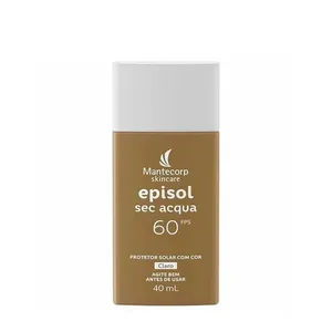 Protetor Solar Com Cor Episol Seq Acqua FPS60 Claro 40ml