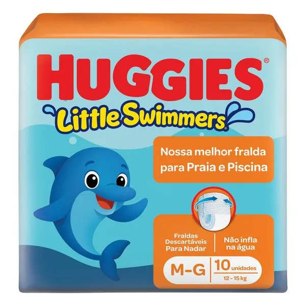 Fralda Huggies Little Swimmers M/G 10 Unidades