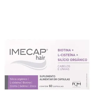 Suplemento Alimentar Imecap Hair Cabelos e Unhas FQM 60 Cápsulas