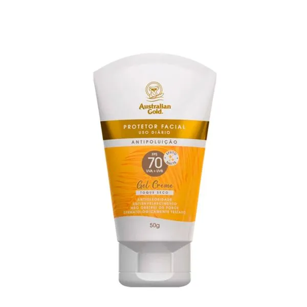 Protetor Solar Facial Matte Australian Gold FPS 70 50g FPS 70