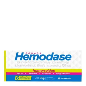 Tratamento para Hemorróida Hemodase 25g Pomada + 6 Aplicadores