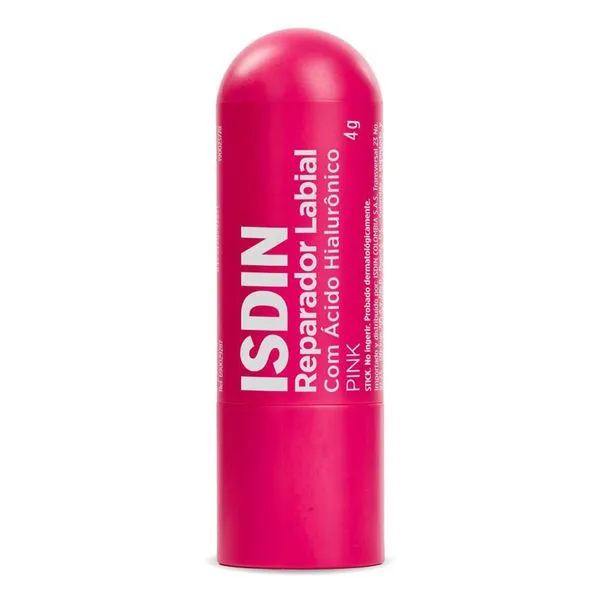 Reparador Labial Stick Isdin Ácido Hialurônico Pink 4g