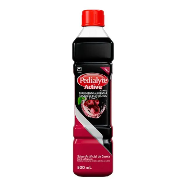 Suplemento Alimentar Líquido Pedialyte Active Cereja 500ml