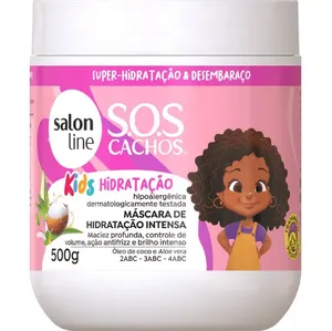 Máscara Capilar de hidratação Intensa SOS Cachos Kids Hidratação Salon Line 500g