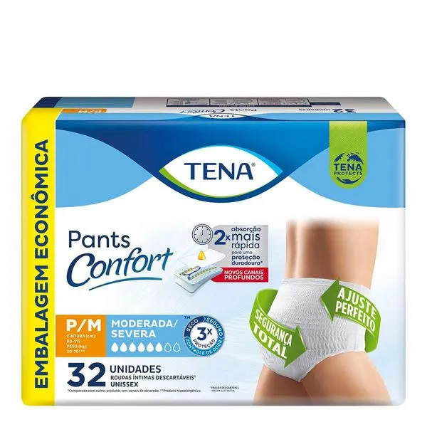 Roupa Íntima Tena Pants Confort P/M 32 Unidades