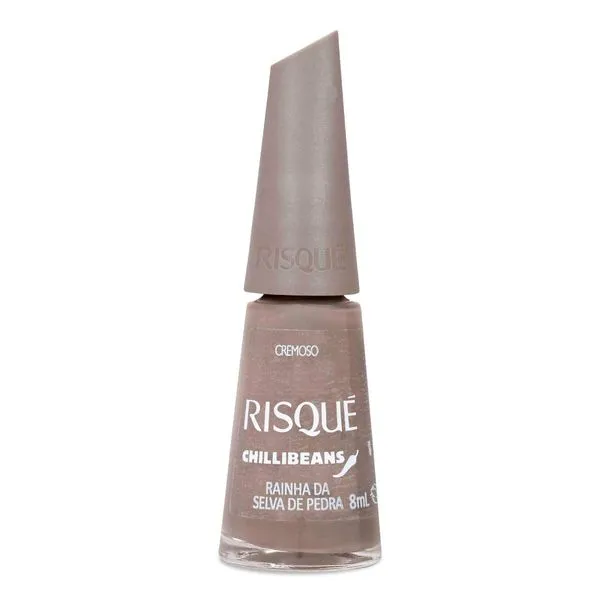Esmalte Cinza Risqué & Chilli Beans Rainha da Selva de Pedra Cremoso 8ml