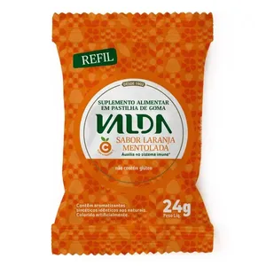 Balas de Gelatina Valda C Laranja Mentolada 24g