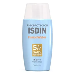 Protetor Solar Facial ISDIN FPS 60 Fusion Water 5 Stars Sem Cor 50ml