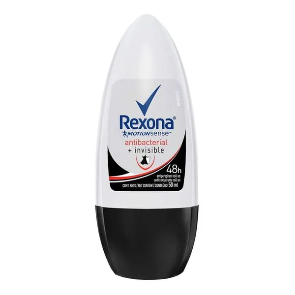 Desodorante Roll On Rexona Antibacterial Invisible Feminino 50ml