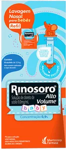 Lavagem Nasal Rinosoro Alto Volume Baby Caixa 15 Sachês de 0,54g Pó para Solução Refil