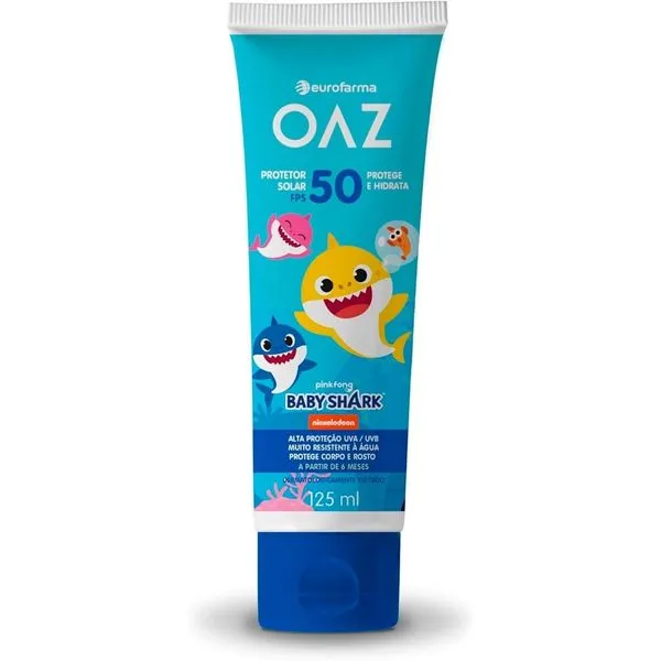Protetor Solar Oaz FPS50 125ml Baby Shark