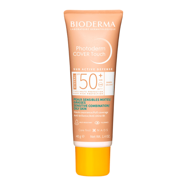 Protetor Solar Facial Bioderma FPS 50+ Photoderm Cover Touch Mineral Cor 3.0 com Cobertura Total 40g