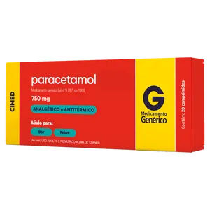 Paracetamol 750mg 20 Comprimidos - Cimed