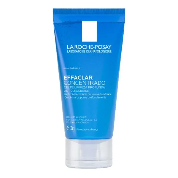 Gel de Limpeza Facial La Roche-Posay Effaclar Concentrado para Peles Oleosas ou Acneicas 60g
