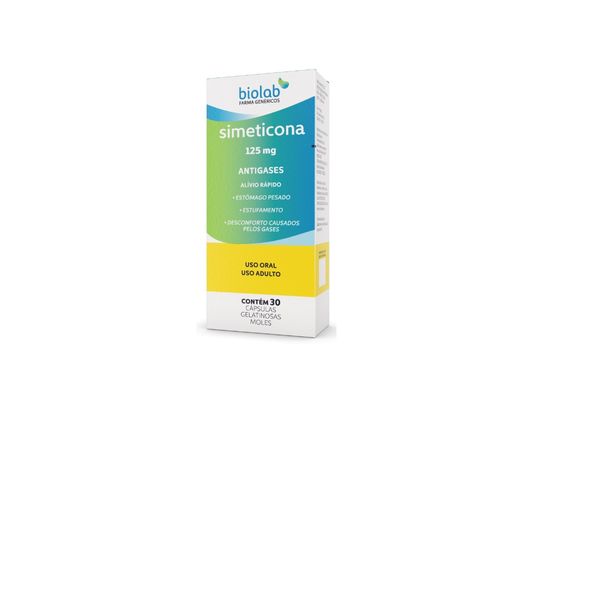 Simeticona 125mg 30 Cápsulas Moles Genérico Biolab