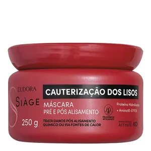 Máscara Capilar Eudora Siàge Pré e Pós-Alisamento Cauterização dos Lisos 250g