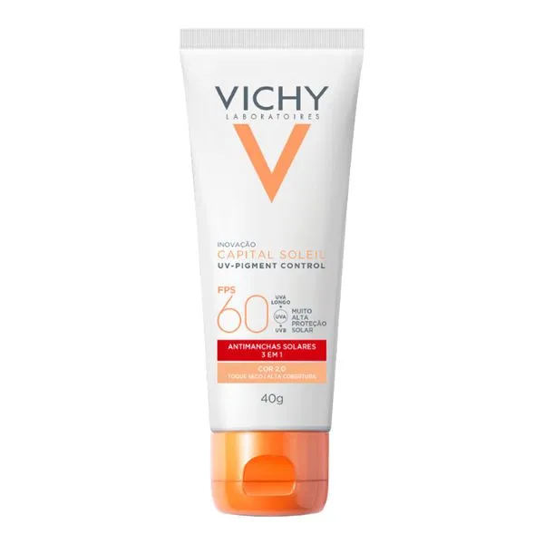 Protetor Solar Facial Vichy FPS 60 Capital Soleil Anti Manchas Cor 2.0 40g