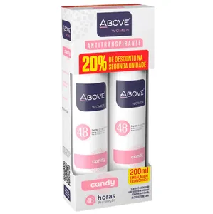 Kit Desodorante Above Women Candy Aerossol 48h 200ml Cada