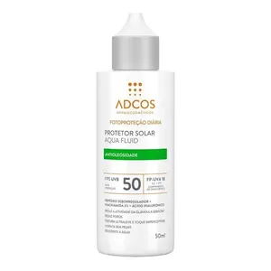 Protetor Solar Facial Adcos FPS 50 Aquafluid Antioleosidade 40ml